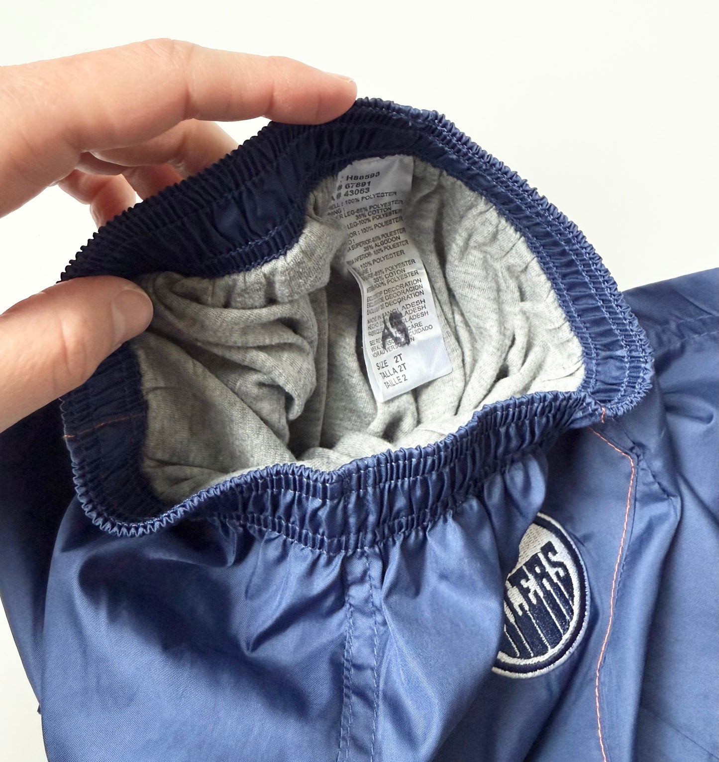 Edmonton Oilers Navy Hockey Wind Pants (2T)