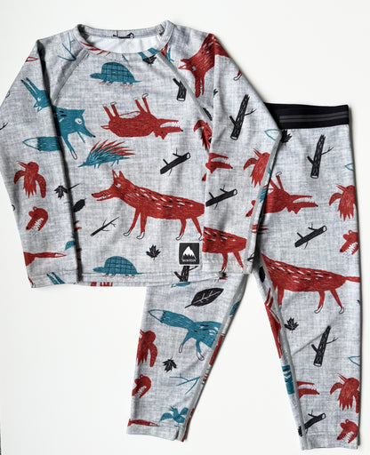 Burton Grey “Big Bad Wolf” Two Piece Base Layer Set (3T)
