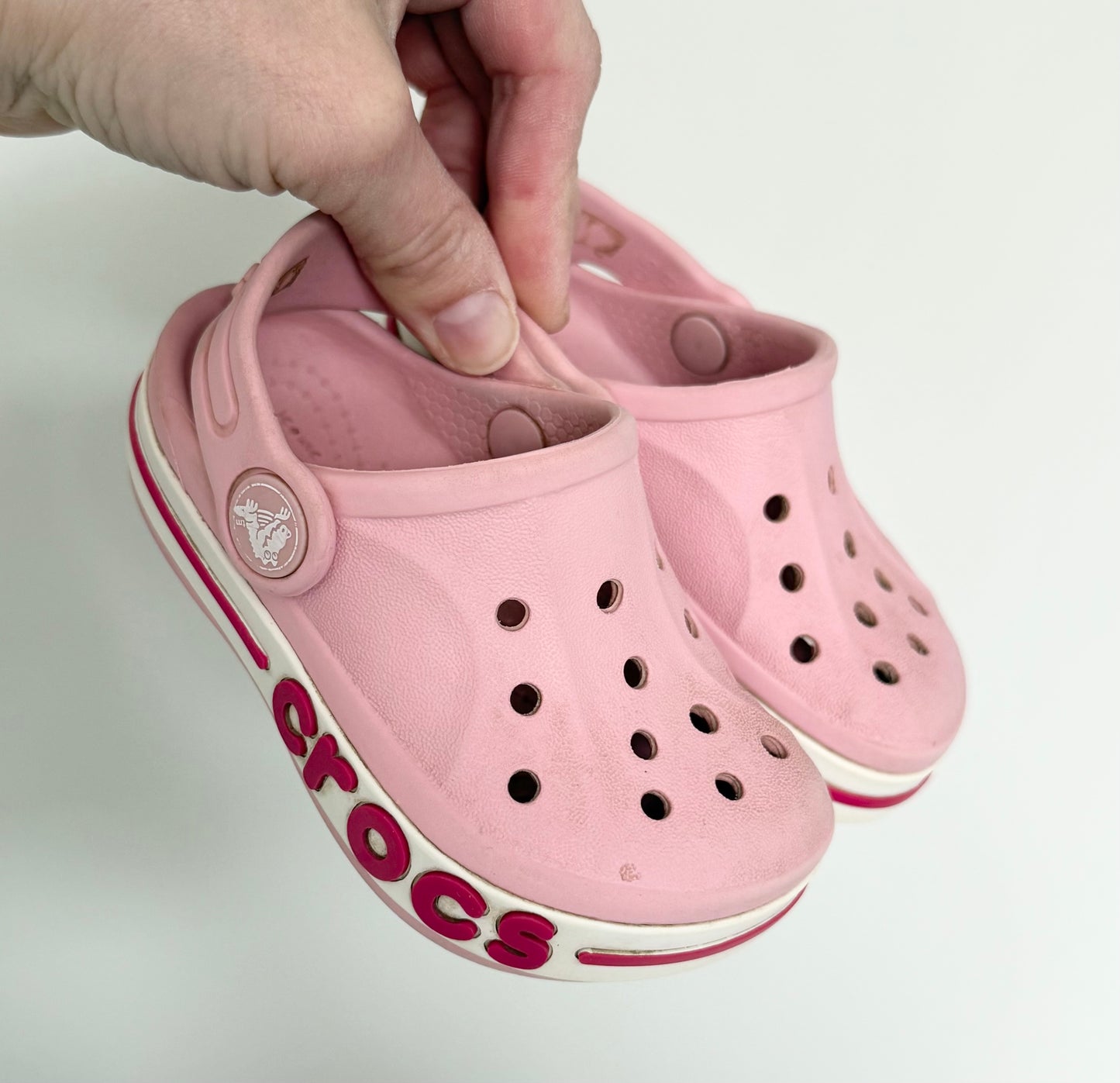 Crocs Bayaband Light & Dark Pink Slip On Clog (5)