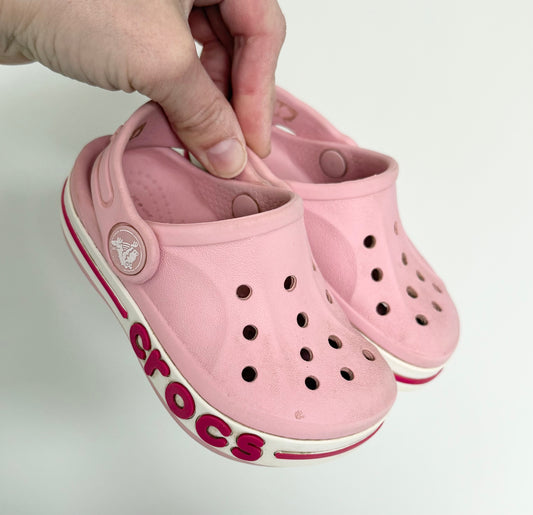 Crocs Bayaband Light & Dark Pink Slip On Clog (5)