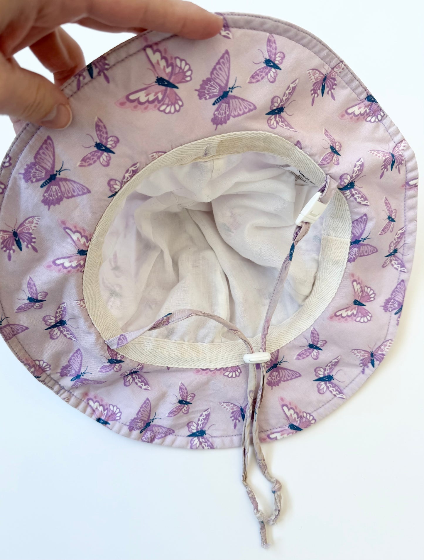Jan & Jul Purple Butterlfies Sun Hat (6-24 Months - Medium)