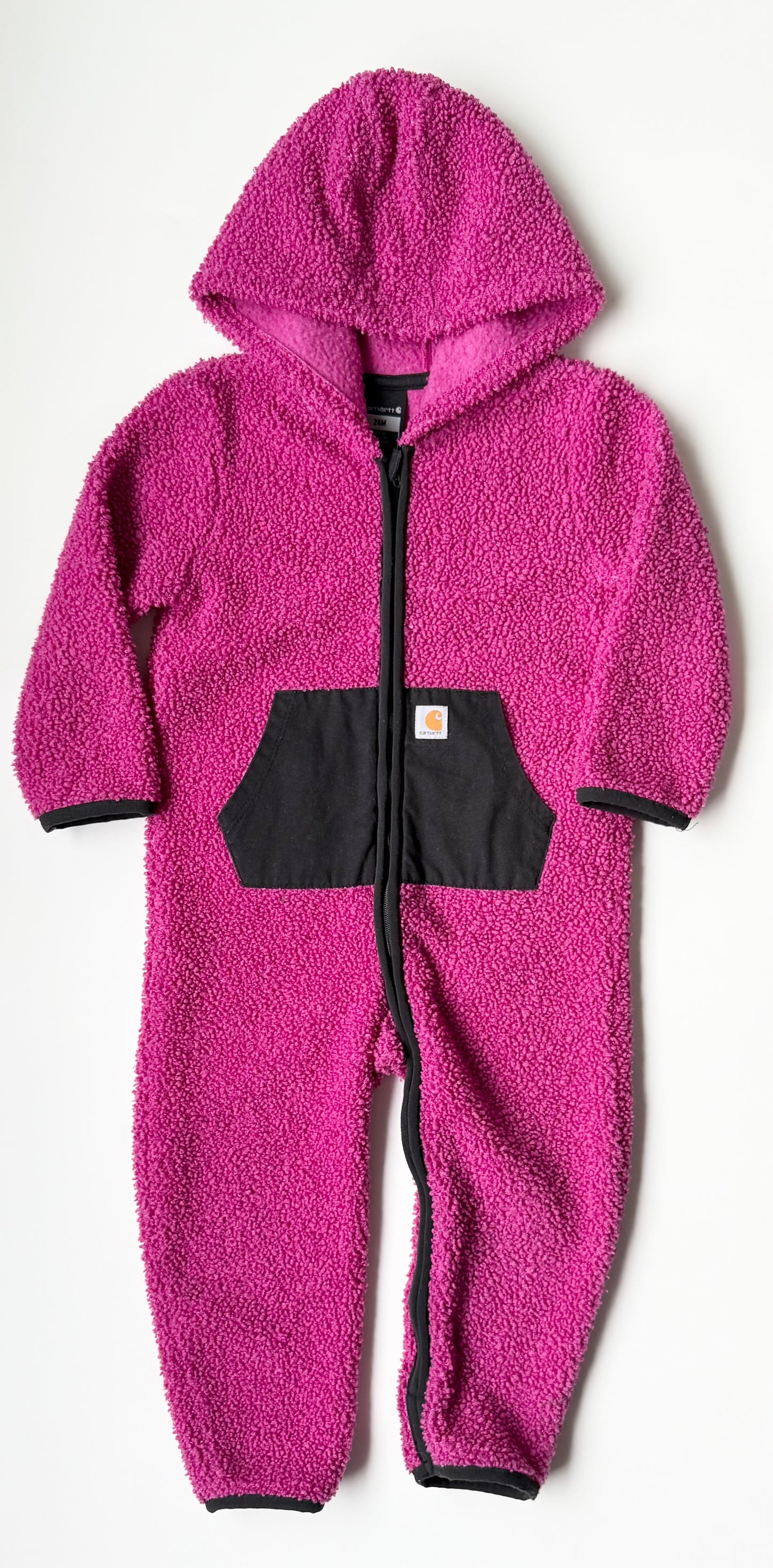 Carhartt Festival Fuchsia Sherpa Bunting Suit (24 Months)