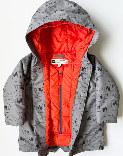 MEC Baby Grey & Orange Polar Bears Mini Toaster Parka (18 Months)