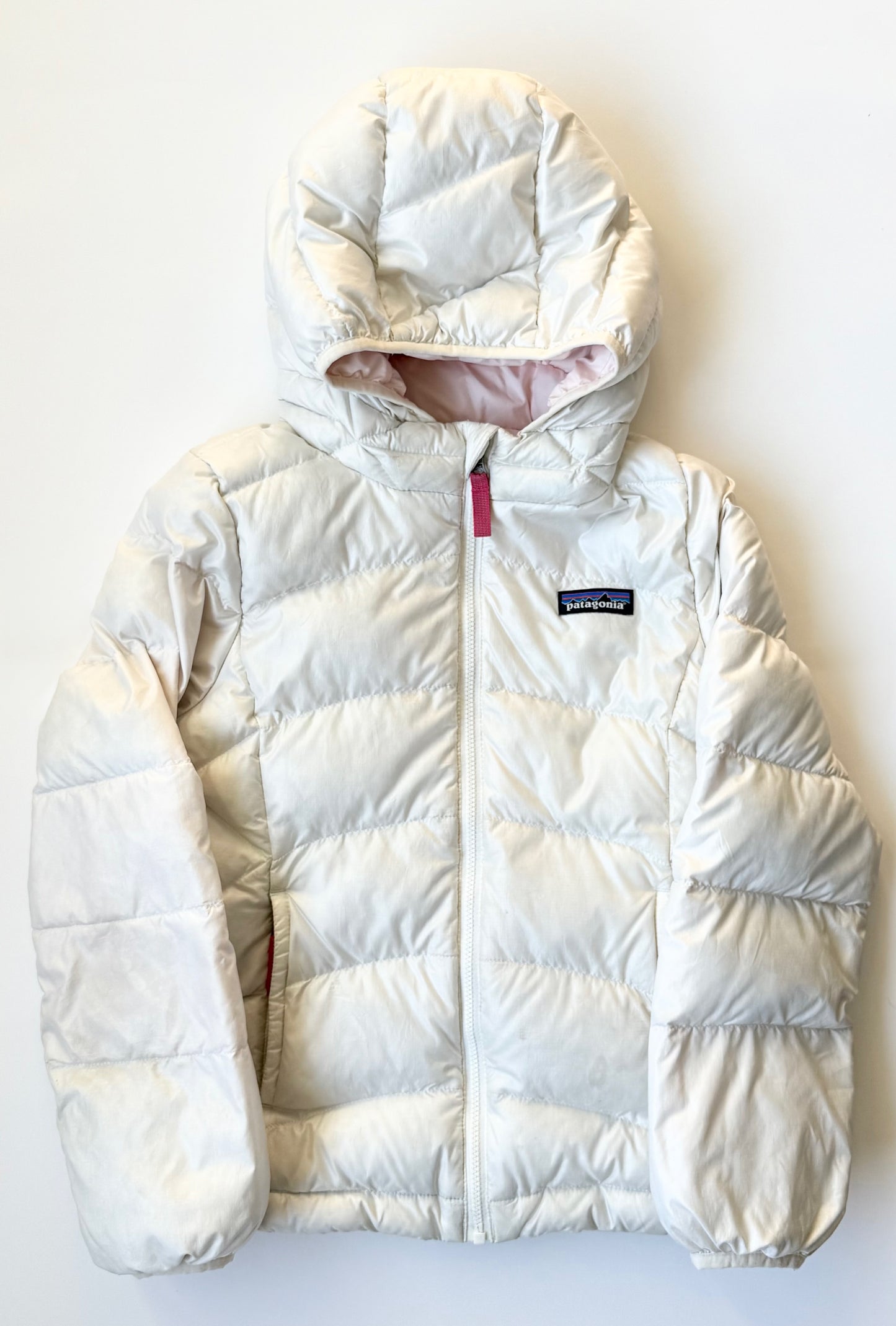 Patagonia Kids White Hi-Loft Down Sweater Hoody (5-6 Years)