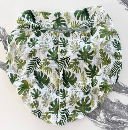 Little Unicorn Tropical Leaves Muslin Car Seat Canopy