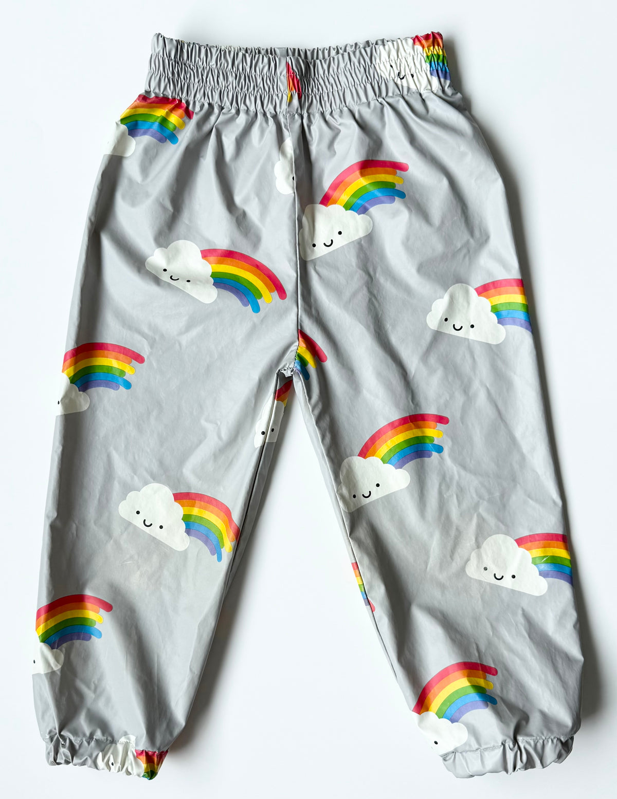 Whistle & Flute Grey Rainbows Splash/Wind Pants (3-4 Years)