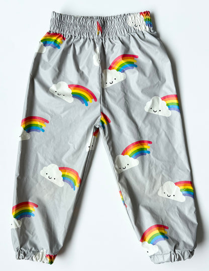 Whistle & Flute Grey Rainbows Splash/Wind Pants (3-4 Years)