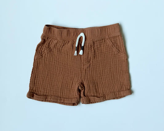 Modern Moments Light Brown Muslin Shorts (18 Months)