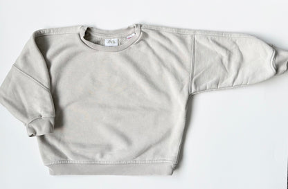Zara Light Grey “Positive & Happy” Crewneck Sweater (18-24 Months)