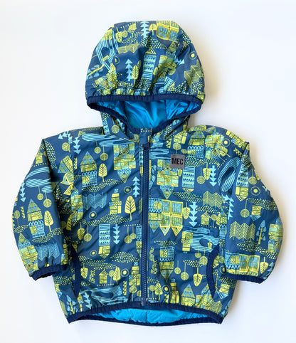 MEC Blue & Yellow Trees Reversible Puffer Jacket (12 Months)