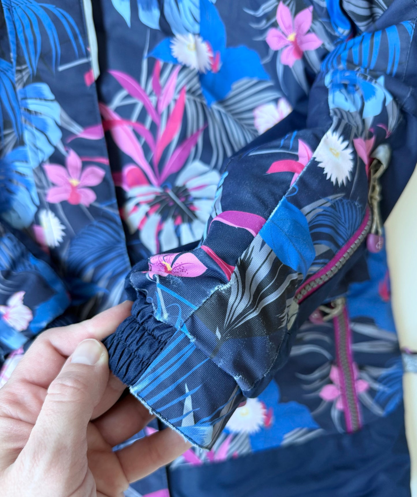 Deux Par Deux Navy Floral Winter Jacket (8 Years)
