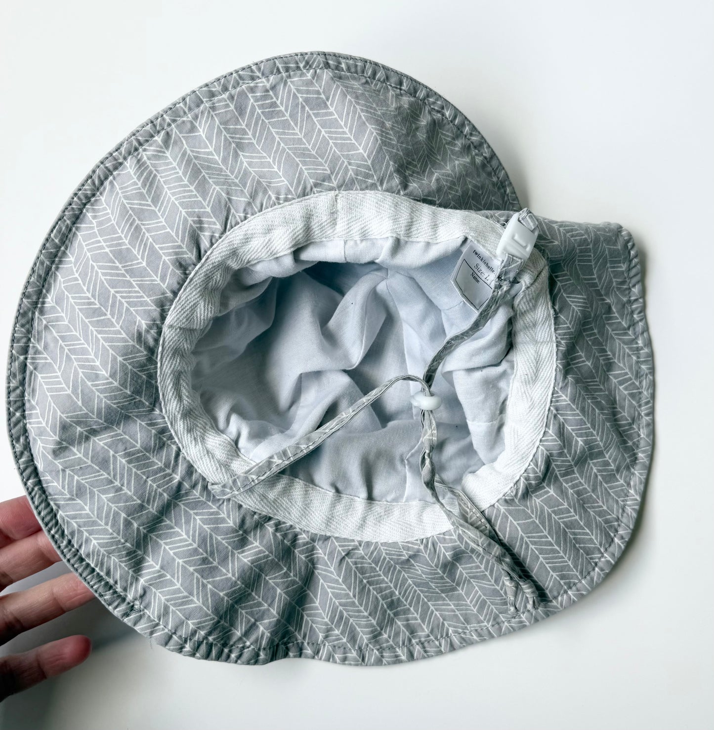 Jan & Jul Grey Chevron Sun Hat (2-5 Years)