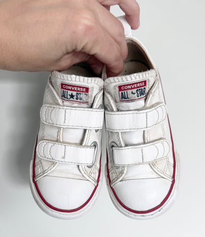 Converse White Leather Velcro Sneakers (8)