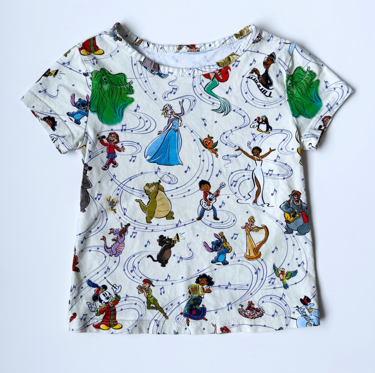 Disney 100 Off White AOP Characters T-Shirt (5/6 Years)