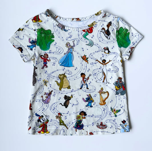 Disney 100 Off White AOP Characters T-Shirt (5/6 Years)