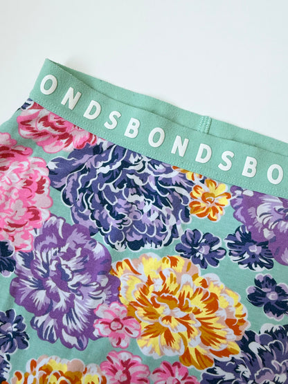 Bonds Light Blue & Colorful Floral Leggings (3T)