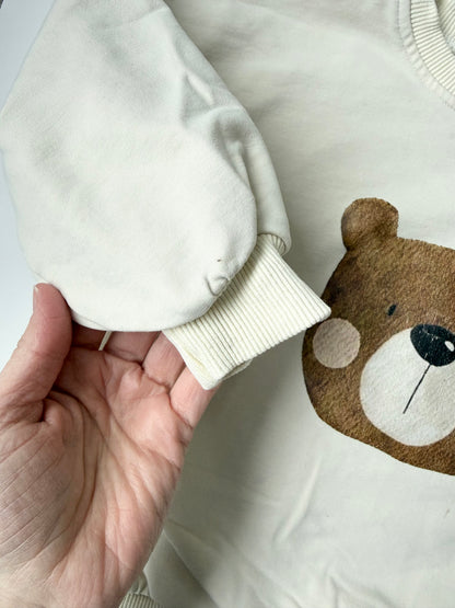 Plumkids Label White Bear “Tiny Human” Sweater (3-4T)
