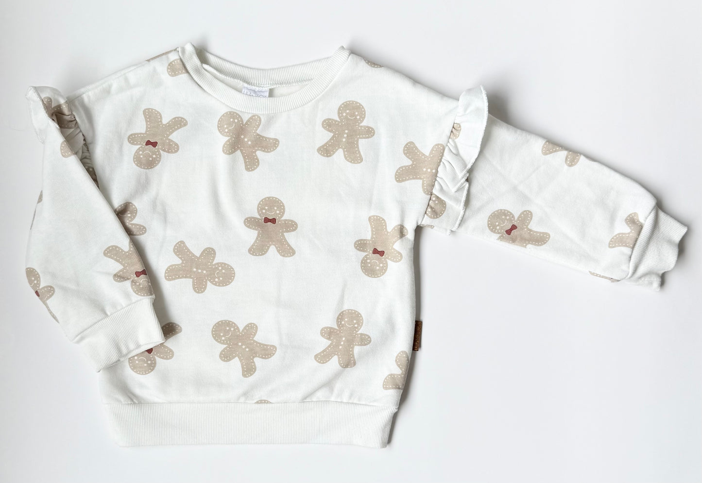 Lila & Jack White Gingerbread Men Sweater (3T)