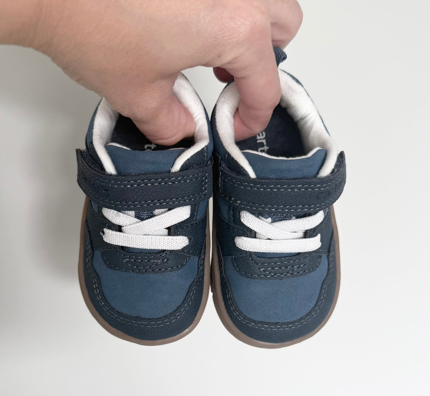 Carters Blue Shades Stretch Lace & Velcro Sneakers (3.5)