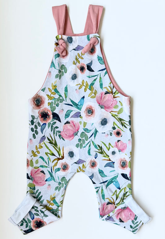Handmade Light Floral Sleeveless Jumpsuit (2T)