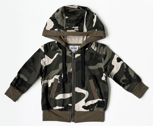 Posh Kiddos Camo Zip Up Hoodie (6 Months)