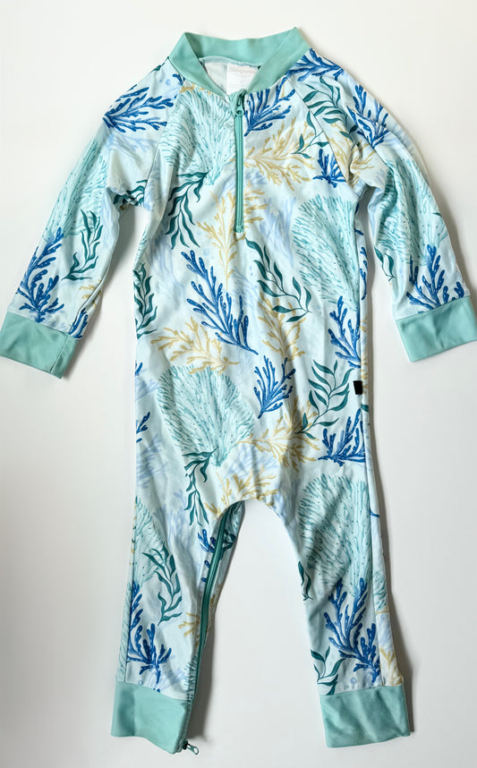 Honeysuckle Swim Light Green Under the Sea Full Coverage Sunsuit (2T)