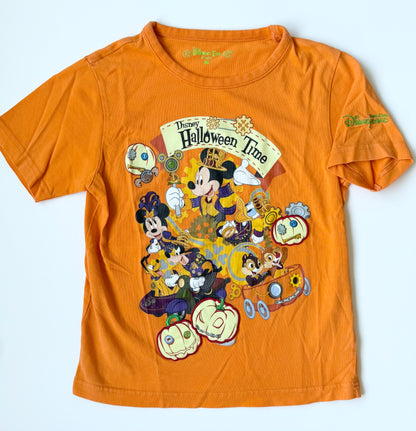 Disney Hong Kong Disneyland Halloween Time Orange Character T-Shirt (6/7 Years)