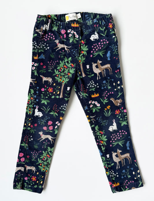 Mini Boden Blue Corduroy Spring Forest Pants (4 Years)