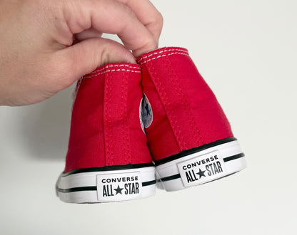 Converse Red High Top Lace Up Sneakers (5)
