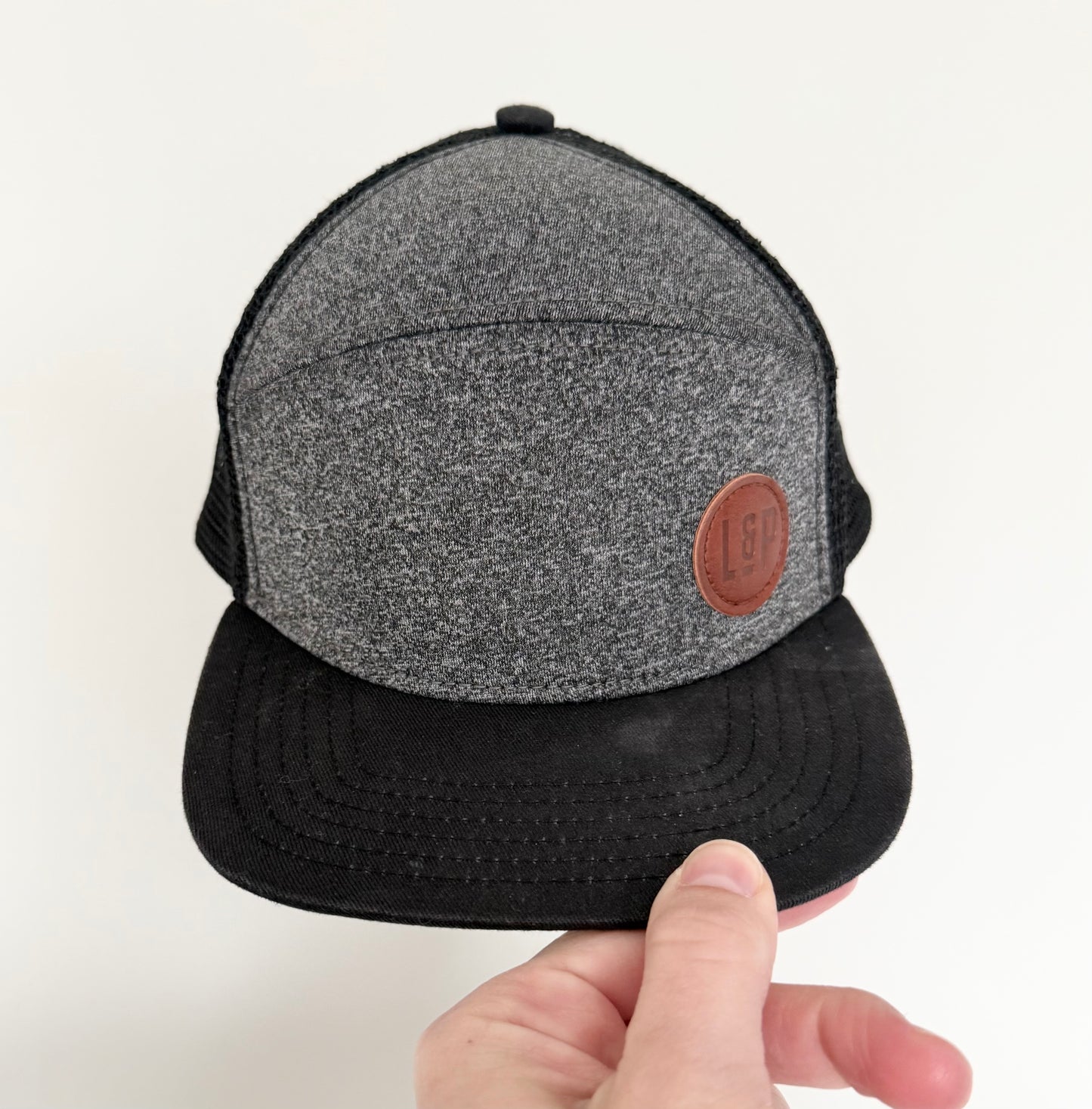 LP Apparel Black & Grey Mesh Snap Back Hat (2T-5T)