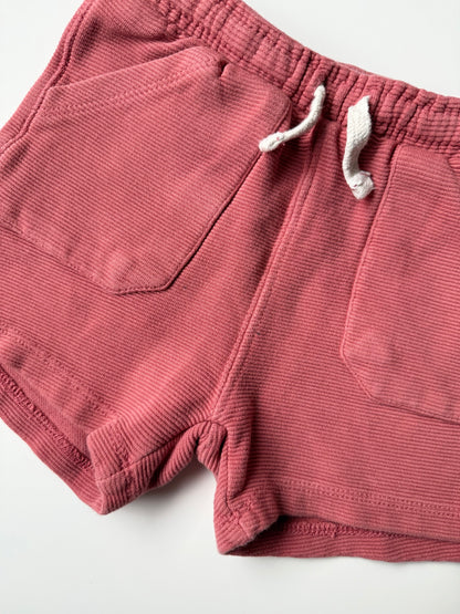 Zara Pink Ribbed Sweat Shorts (3-4 Years)