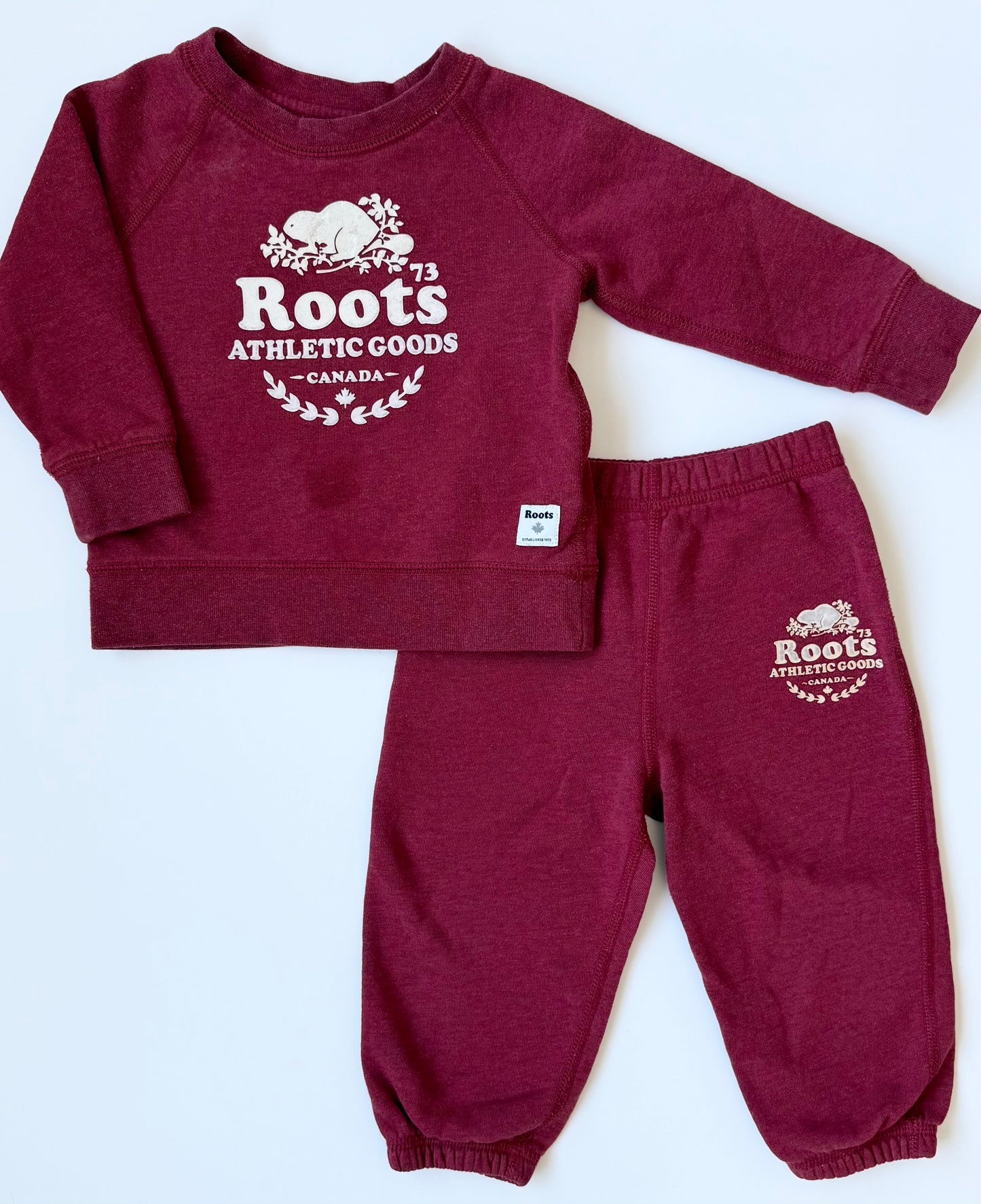 Roots Baby Red Sweater & Pants Set (12-18 Months)