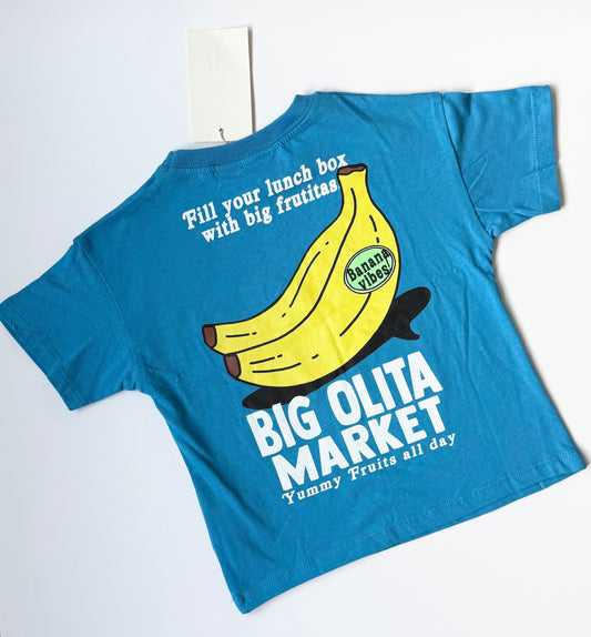 Zara Blue Banana “Big Olita Market” T-Shirt - New (3 Years)