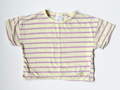 Zara Yellow & Purple Striped T-Shirt (3 Years)