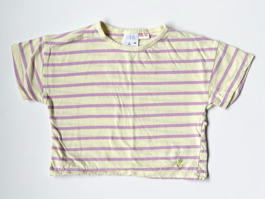 Zara Yellow & Purple Striped T-Shirt (3 Years)