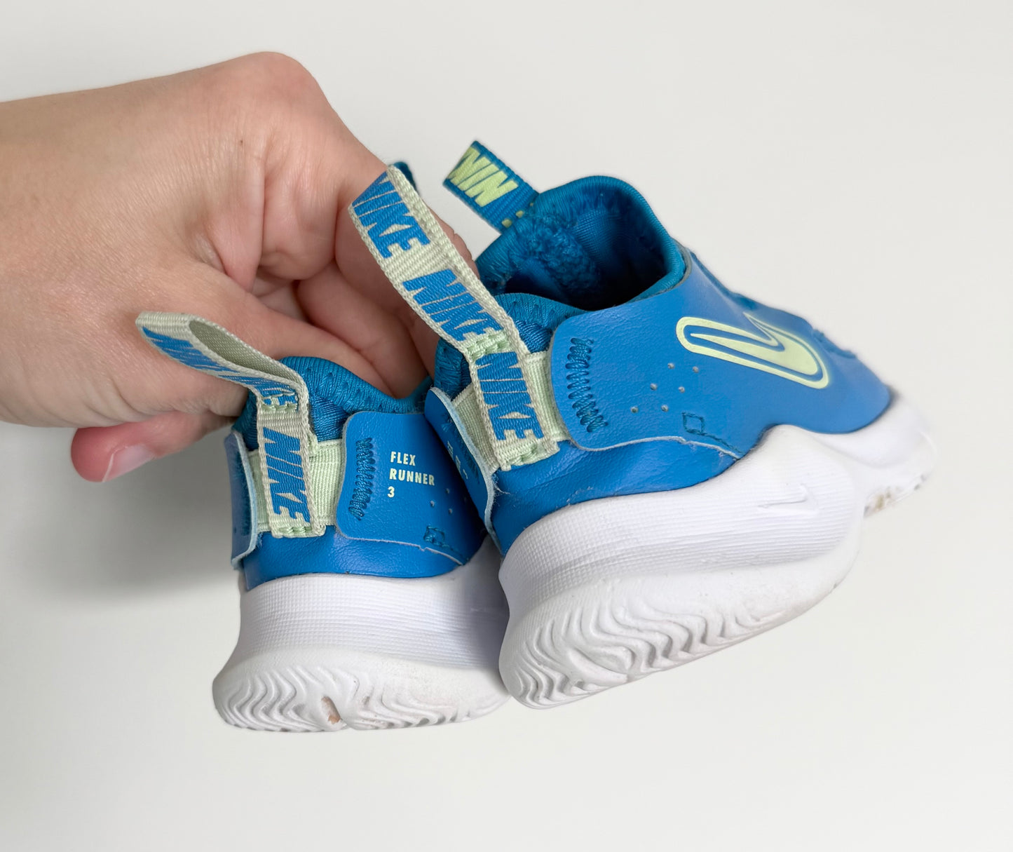 Nike Flex Runner 3 Blue & Neon Stretch Sneakers (5)