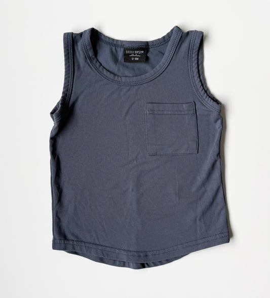 Little Bipsy Dark Blue Tank Top (12-18 Months)