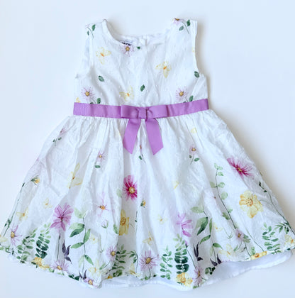 Blueberi Boulevard White & Purple Spring Sleeveless Dress (2T)