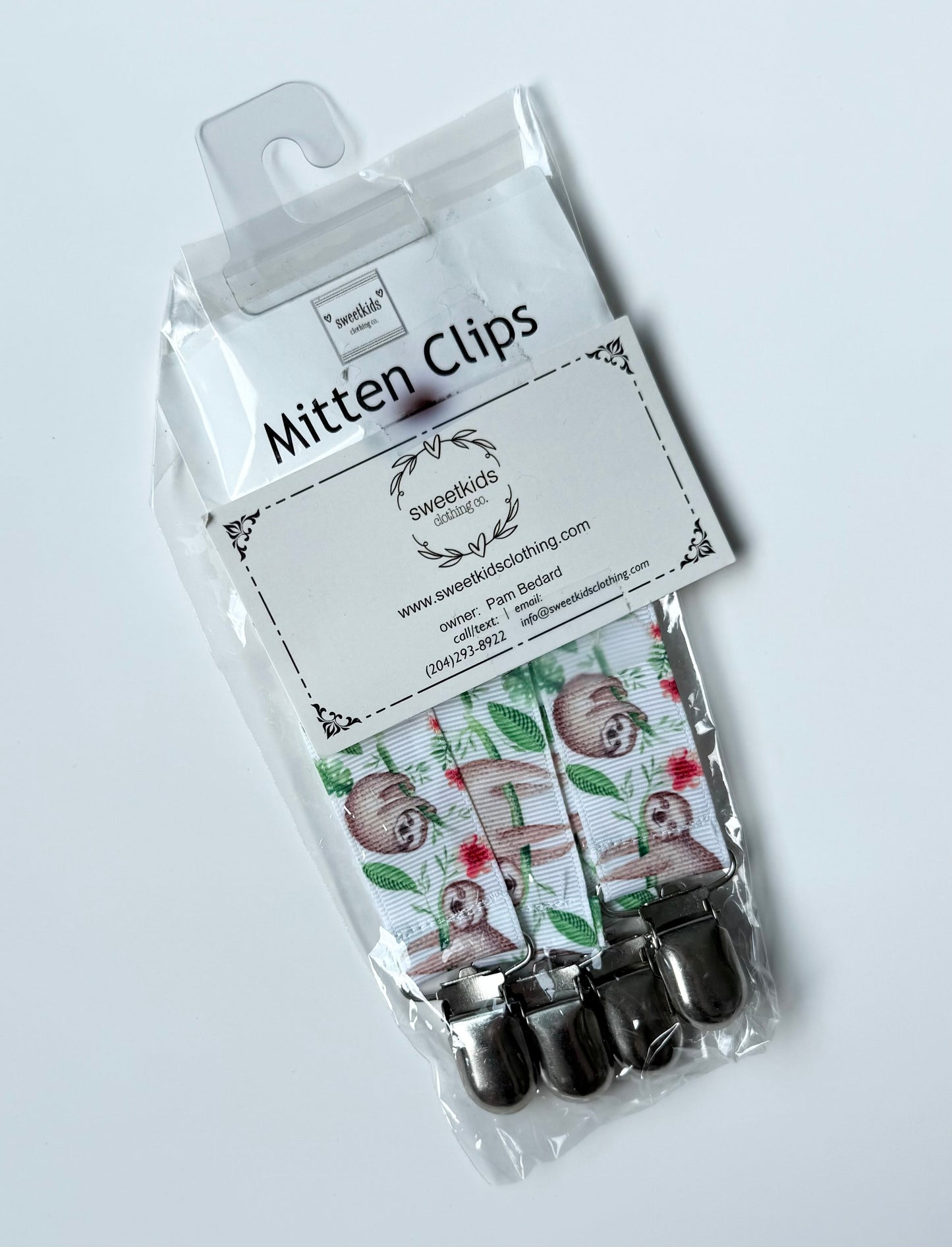 Sweet Kids Clothing Co. Sloth Mitten Clips - New