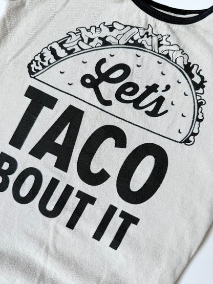 Mitch & Lu Tan “Let’s Taco Bout It” T-Shirt Jumpsuit (6-12 Months)