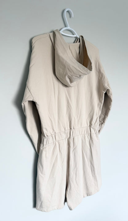 Women’s Smash + Tess The Malibu Cinch Shorty Romper in Natural Shimmer or Oatmeal (Small)