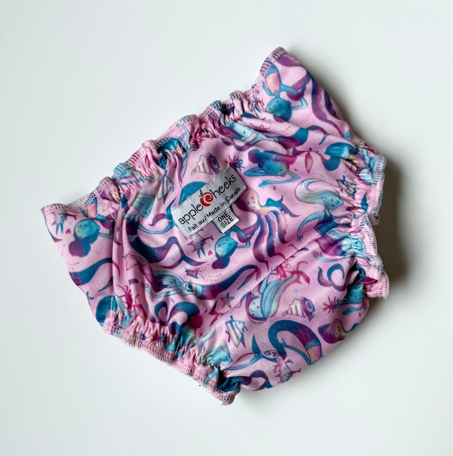 Apple Cheeks Pink Mermaids Reusable Swim Diaper (One Size)