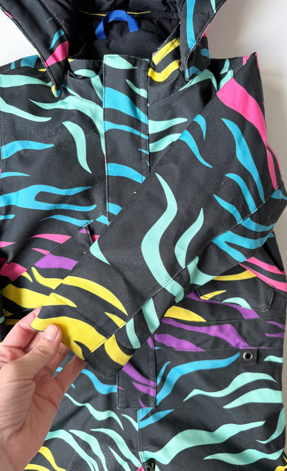 Burton Black & Colorful Stripes One Piece Snowsuit (2 Years)