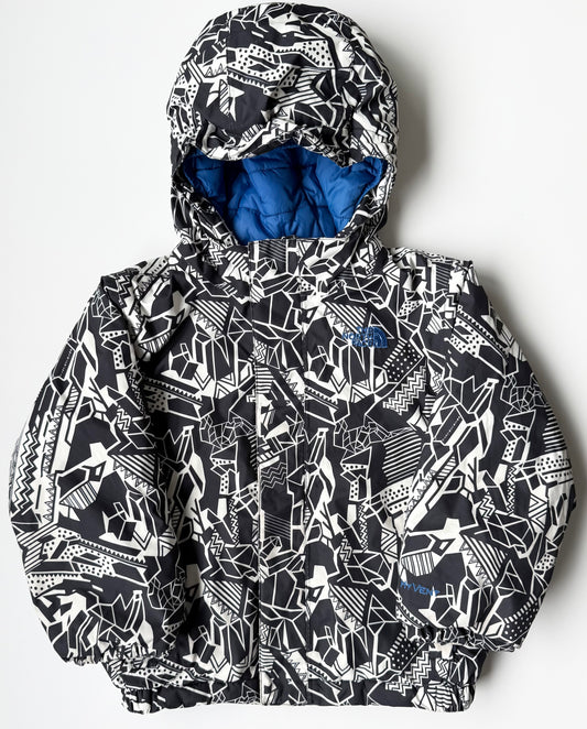 The North Face Darten Black & White Geometric Winter Jacket (3T)