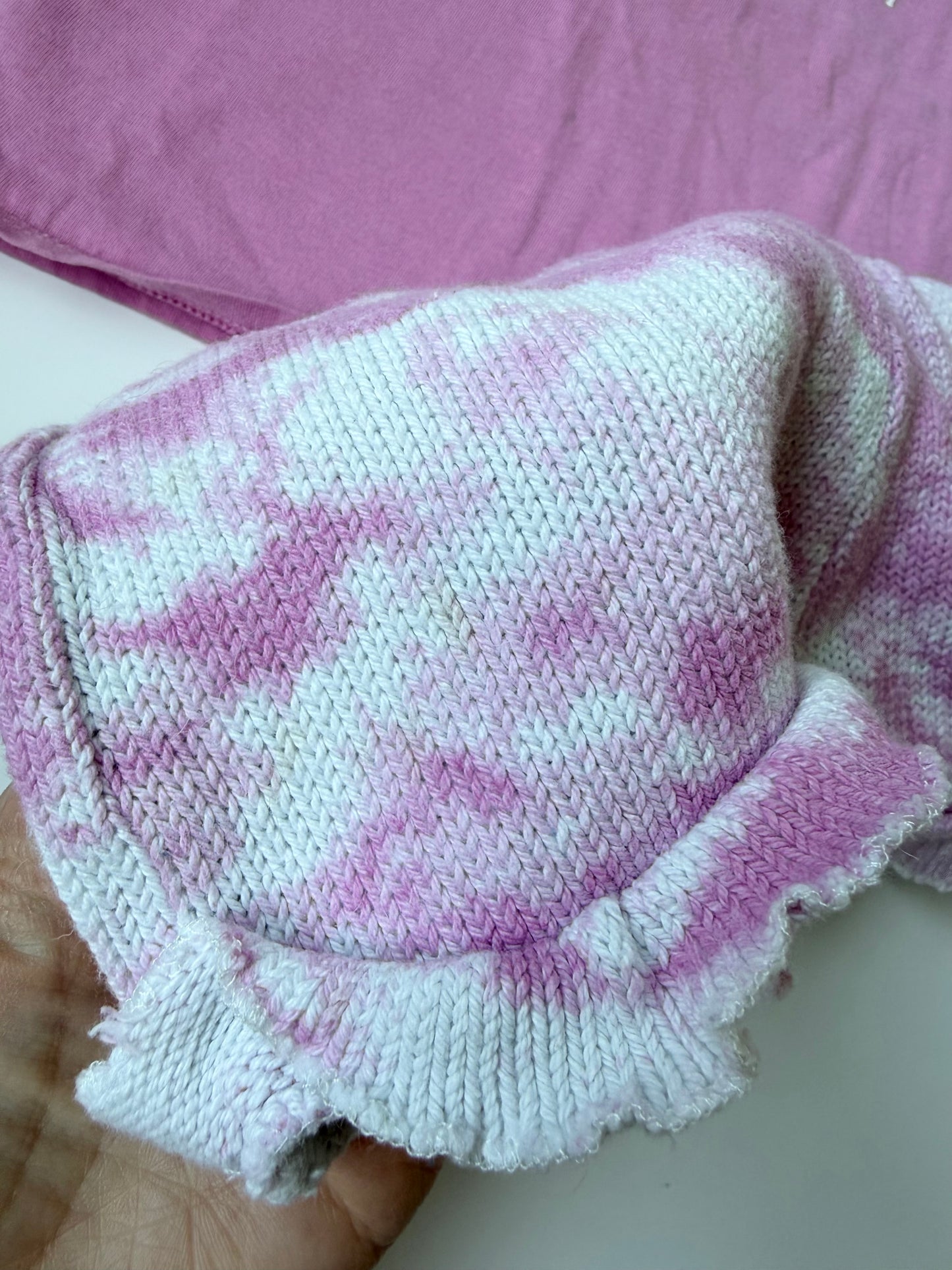 Zara Pink “Super Cherry” T-Shirt & Matching Pink Tie Dye Knit Shorts Set (2-3 Years)
