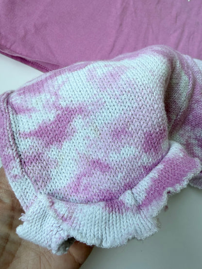 Zara Pink “Super Cherry” T-Shirt & Matching Pink Tie Dye Knit Shorts Set (2-3 Years)
