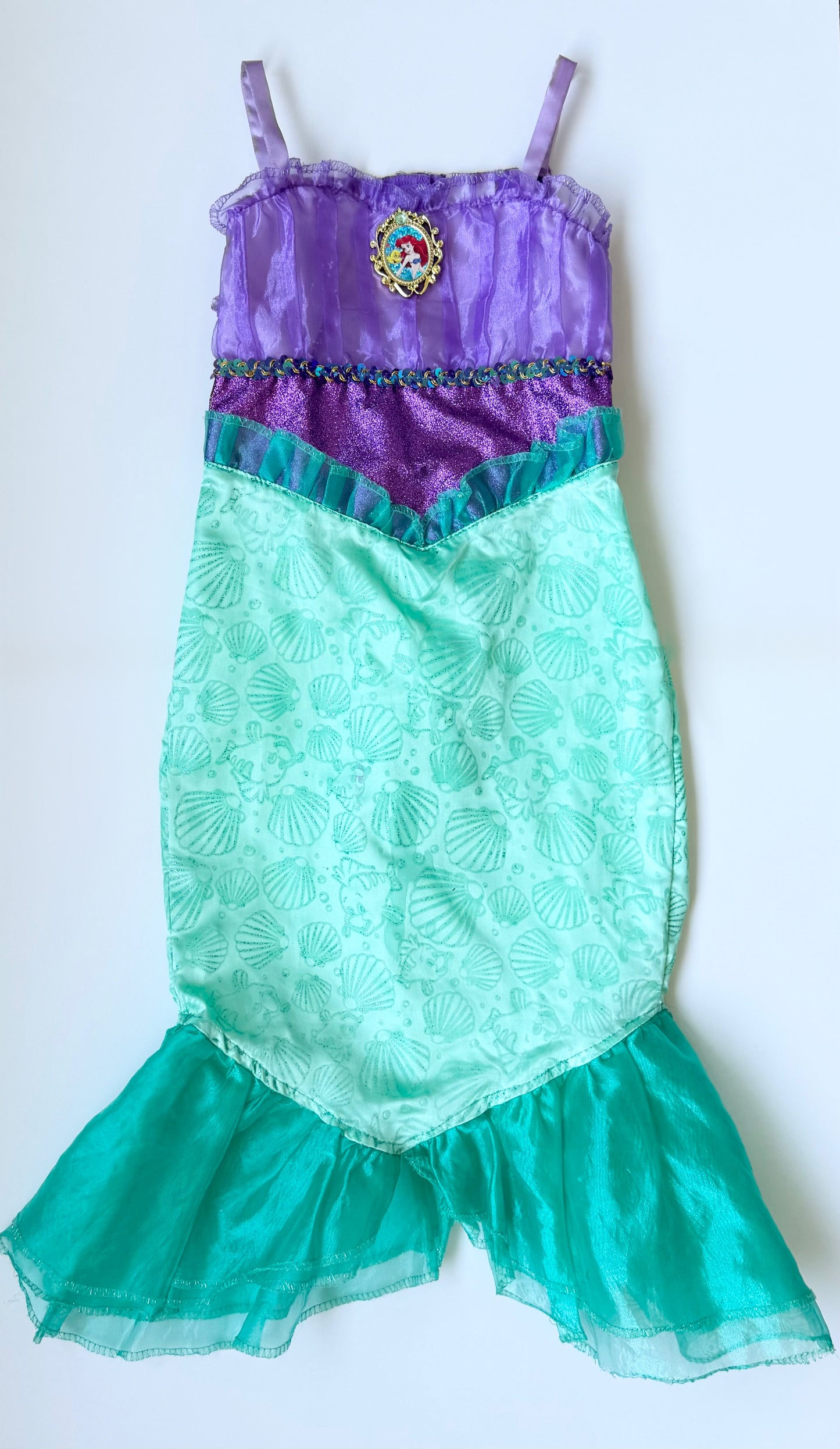 Disney Ariel Purple & Green Costume Dress (4-6 Years)