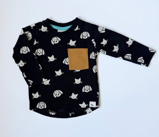 Turtledove London Black Dogs & Cats Long Sleeve (0-6 Months)