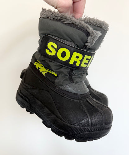 Sorel Grey/Neon Snow Commander Winter Boots (7)