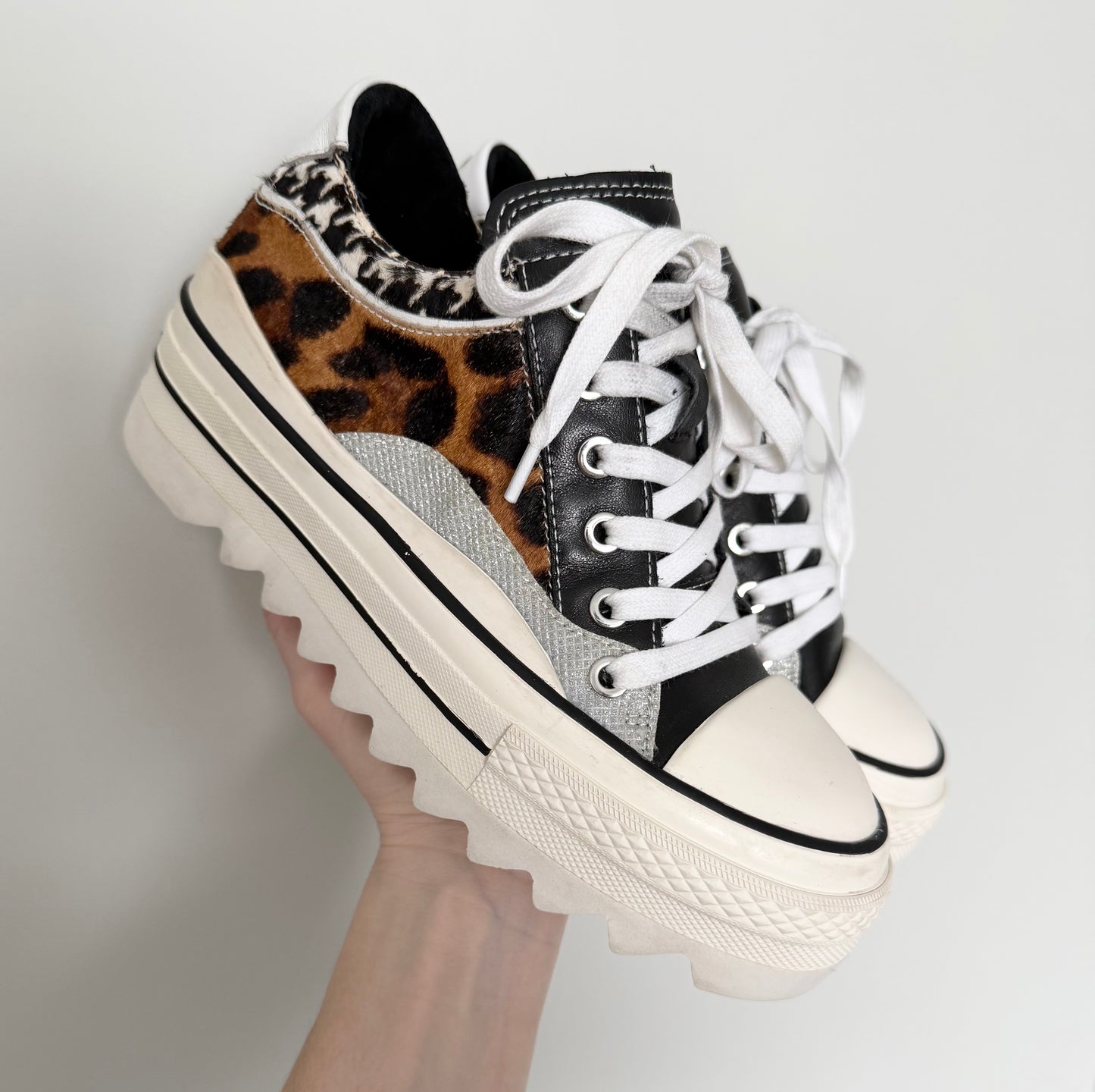 Women’s Wishbone Platform Beth Sneaker - Sparkle Cheetah (7)